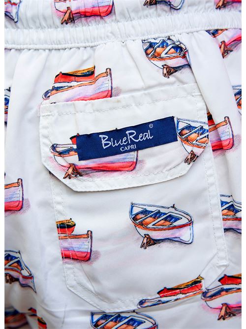 men's swimsuit with rowing boats Blue Real Capri | AVARCHETTBIANCO